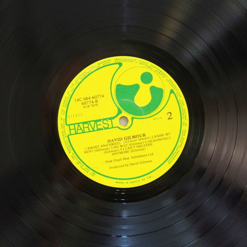 David Gilmour vinyl like new, rock