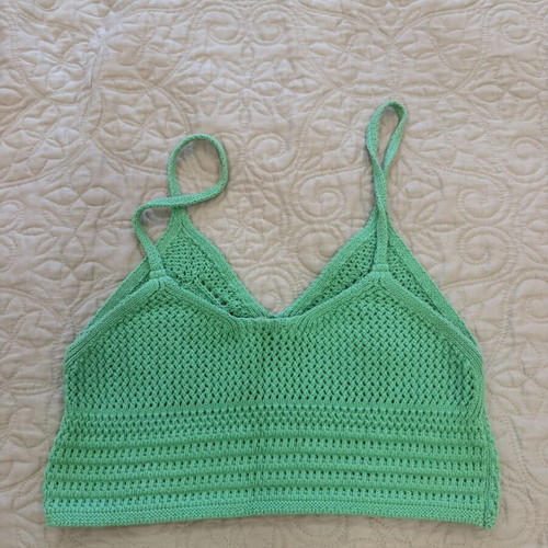 Zara knitted women's top, green, size S