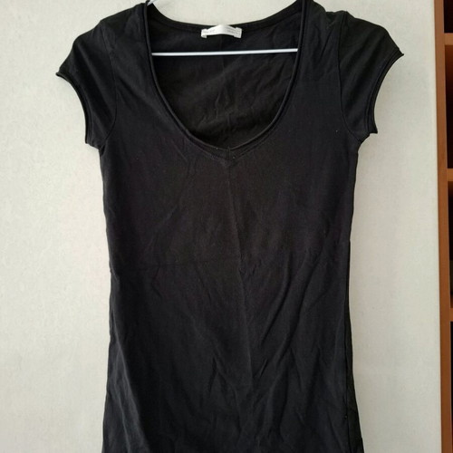 Short-sleeve black Zara t-shirt used, size S