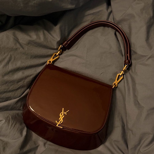 Saint Laurent Voltaire top handle bag new, red patent leather