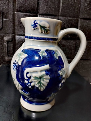 German ceramic pitcher with relief new, 500 ml