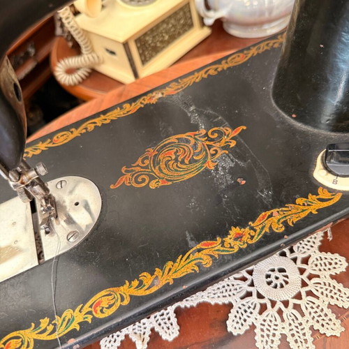 Russian sewing machine used vintage decor piece