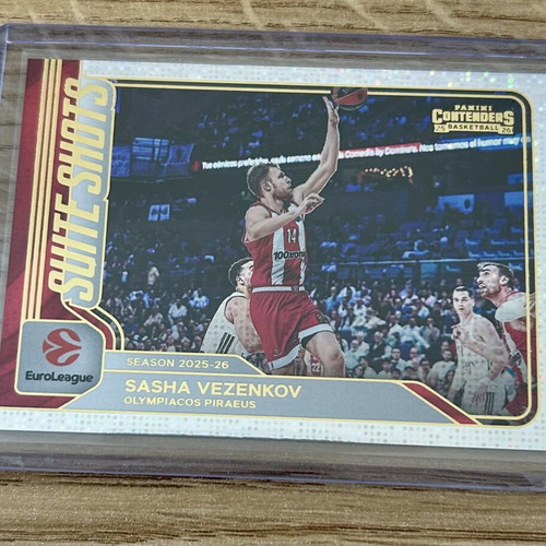 Sasha Vezenkov Olympiacos Panini Euroleague Suite Shots 2025-26 card