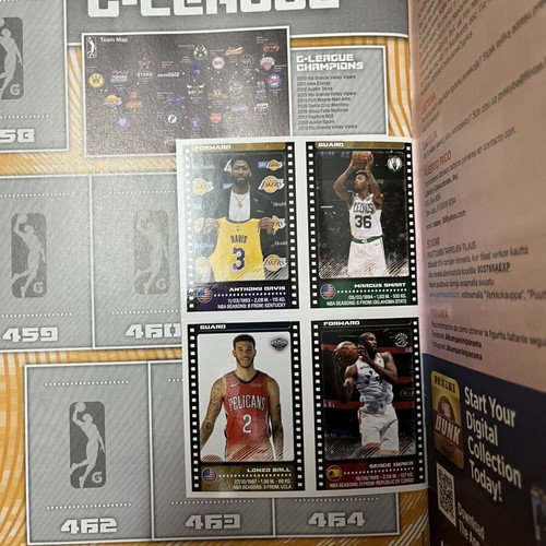 Panini NBA 2019-2020 Sticker Album with 6 Stickers new
