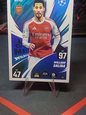 Topps Match Attax CL 2025-26 No. 317 William Saliba Man of the Match Wildcard like new