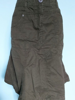 Esprit brown denim skirt like new, sizes M/L, asymmetrical summer style