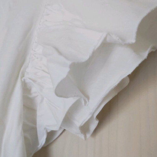 Toi&Moi short-sleeve blouse like new, white, size S