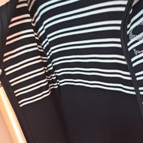 Guess women's cardigan black with white stripes new, cotton, size L