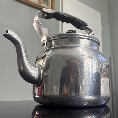 Retro aluminum vintage teapot USSR used, 3.5L capacity