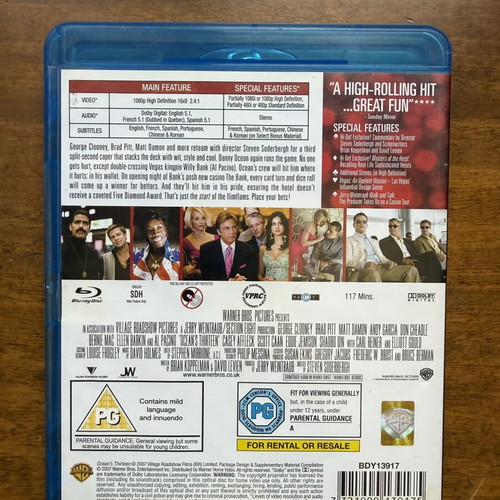 Ocean's Thirteen Blu-Ray like new without Greek subtitles