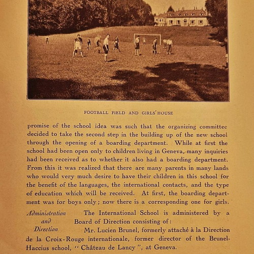 International School of Geneva 1929 brochure used