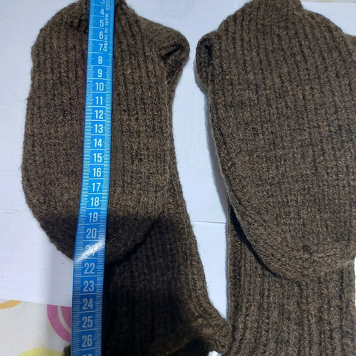 Men's socks new, handmade, brown, woolen