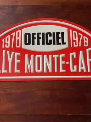 Μεταλλική πινακίδα Rallye Monte Carlo 1978 μεταχειρισμένη, vintage συλλεκτική