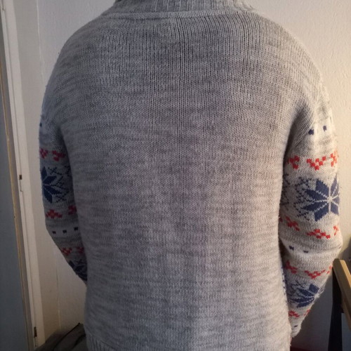 Knitted men's cardigan XL used, gray