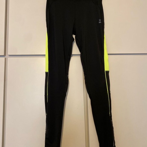 Karrimor leggings women’s size L like new, black with neon yellow
