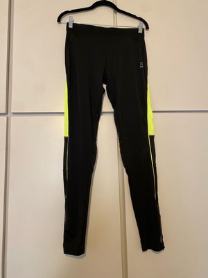 Karrimor leggings women’s size L like new, black with neon yellow