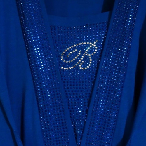 Blumarine Embellished Cocktail Dress Like New, Blue, Size 42 IT