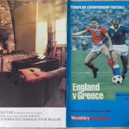 Official England vs Greece match programme like new