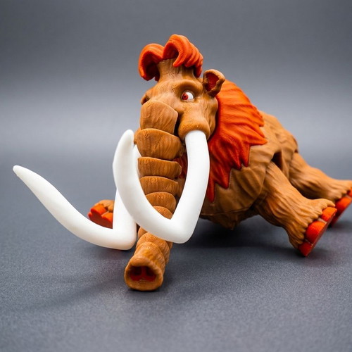 Articulated Mammoth 3D printed figure
