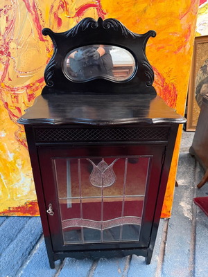 Art Nouveau vitrina like new 58x37x112 cm