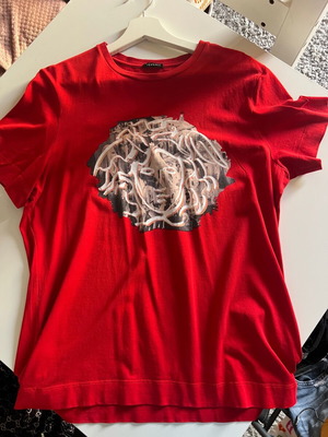 Versace short-sleeve red blouse like new, size L