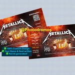 Metallica OAKA 9-5-26 Custom Hard-Copy Ticket Made to Order