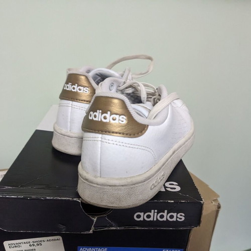 Adidas Advantage tennis shoes 38 2/3 used, white