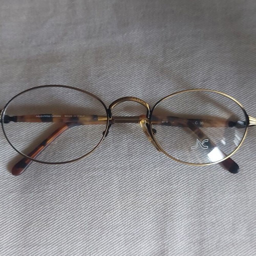 Vintage Nazareno Corsini eyeglass frame like new, brown and gold