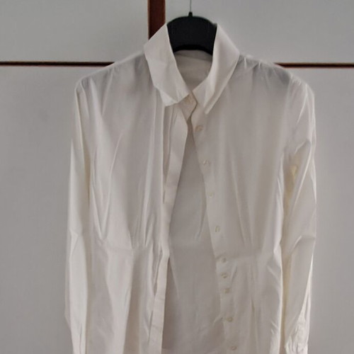 Women's white cotton fitted shirt Oxford Company like new, size M