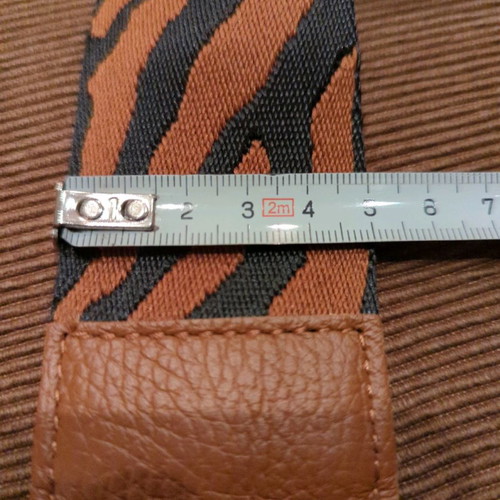 Animal print bag strap brown black new with gold details