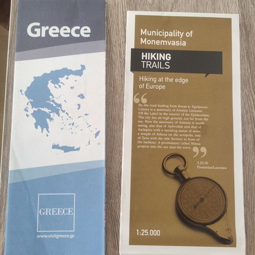 Monemvasia Map in English with free Greece tourist map