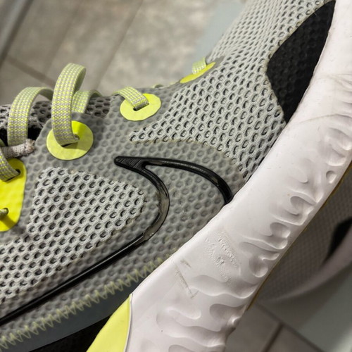Nike Renew Run shoes used, gray and black, size 42.5