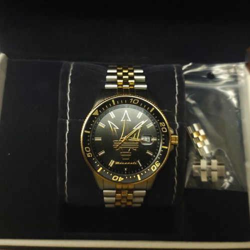 Maserati wristwatch, brand new, black