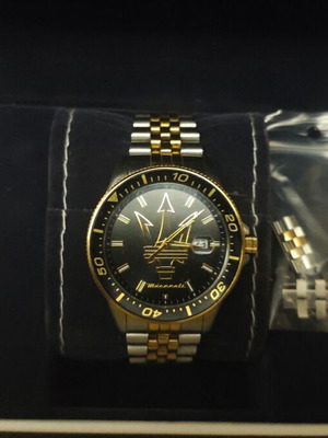 Maserati wristwatch, brand new, black