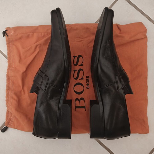 Boss black loafers shoes size 41