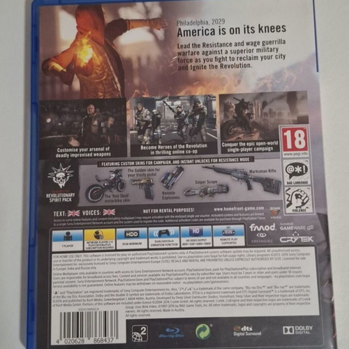Homefront The Revolution PS4 game used
