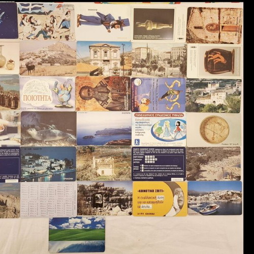 Set of 38 used Greek phone cards with Deutsche Telekom 1999