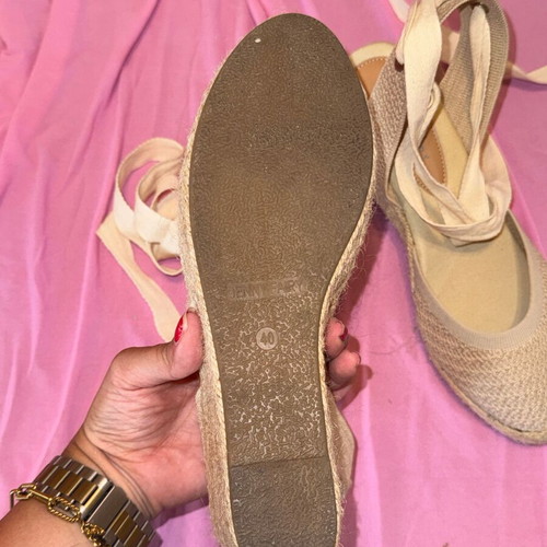 Jenny Fairy Espadrille Platform Sandals like new, size 40, white beige