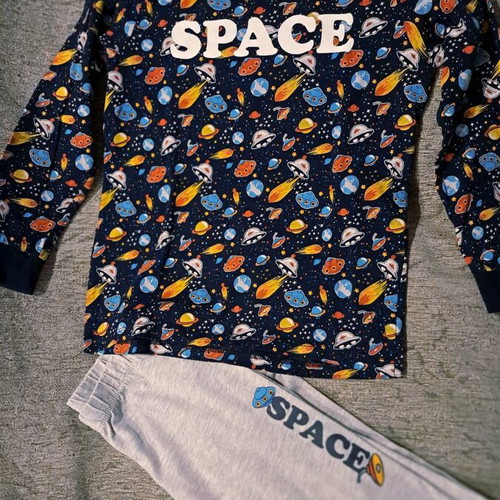 Lc Waikiki boys' space-themed pajamas 9-10 years like new