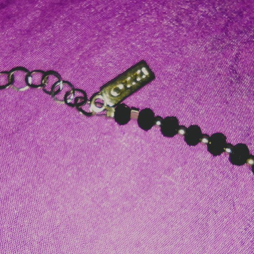 Ozze necklace used with steel details and black crystals
