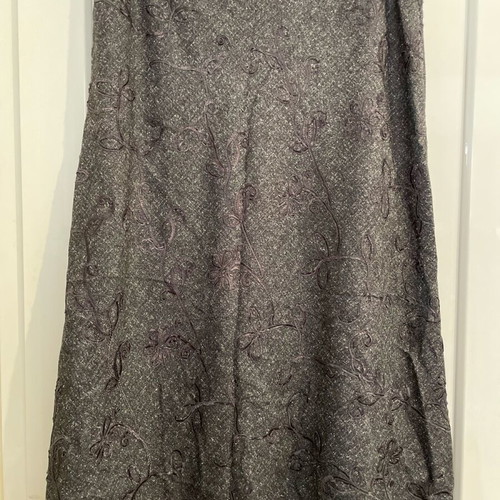 KLASS Collection vintage boucle flared midi skirt used, floral pattern