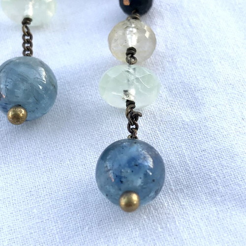 Donatella Pellini Vintage Earrings with Semi-Precious Stones like new