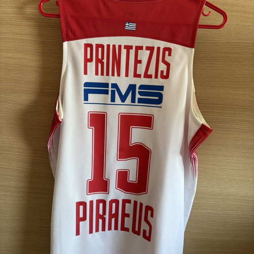 Olympiacos BC Authentic Printezis Basketball Jersey like new 2015-2016