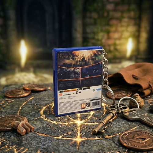 Elden Ring PS5 game box keychain, 3D printed