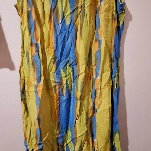 Dress light green blue new, size XL with side slits
