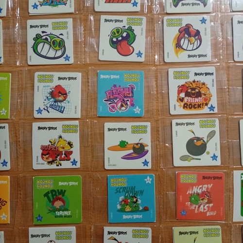 Bingo Koukou Roukou Angry Birds album with complete sticker set, like new