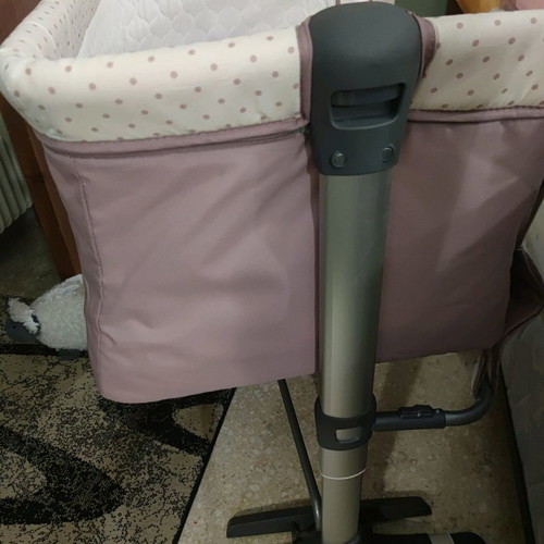 Kikka Boo Bonne Nuit baby cot used, adjustable height, rotten apple color