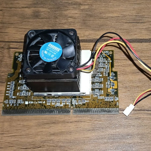 PII CPU Adapter Card Acorp used with original cooler, Rev1.31 Socket 370