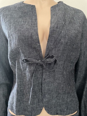 Twin set summer linen cotton, grey, new