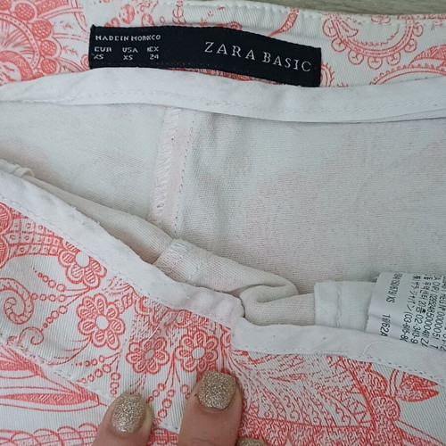 Zara shorts like new, white and pink, size XS